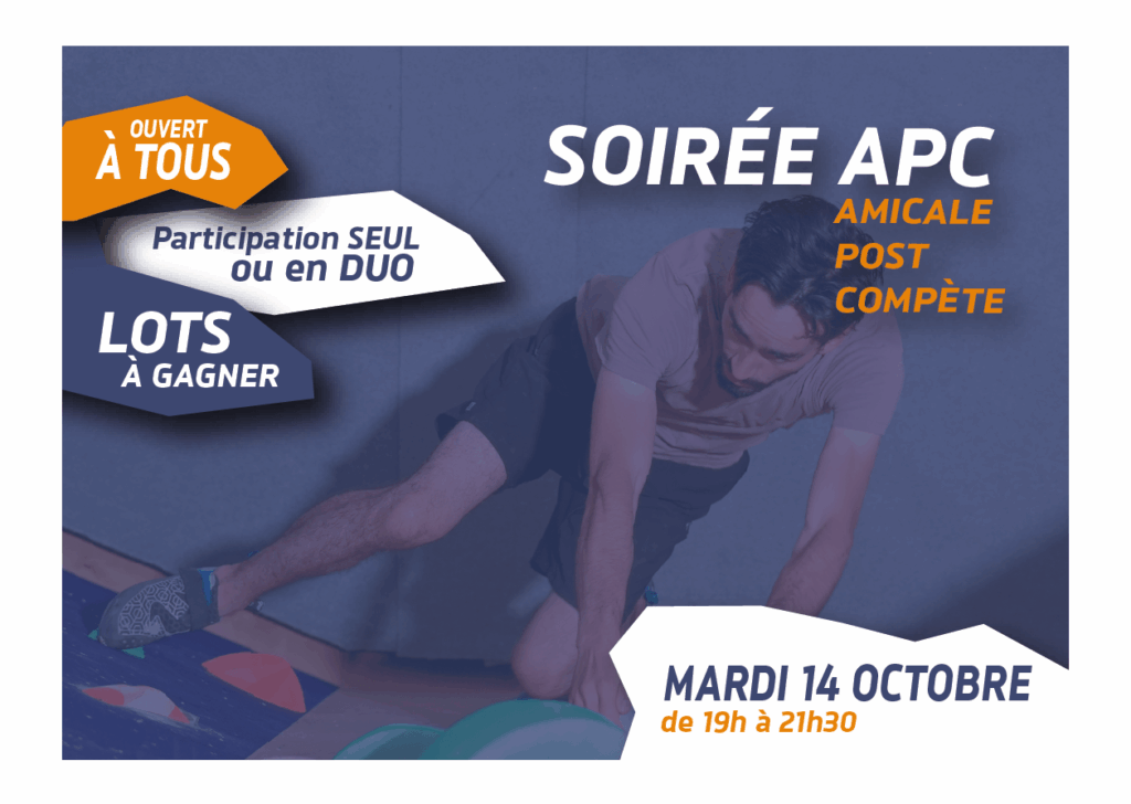 Image article Soirée APC (Amicale Post Compétition) – Mardi 14 octobre